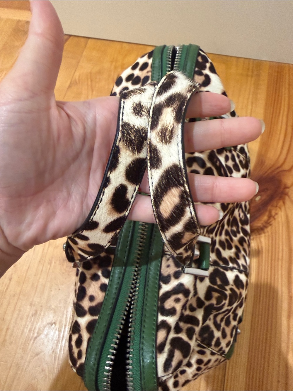 Juicy Couture Leopard Green Leather Y2K bag - Picture 6 of 8
